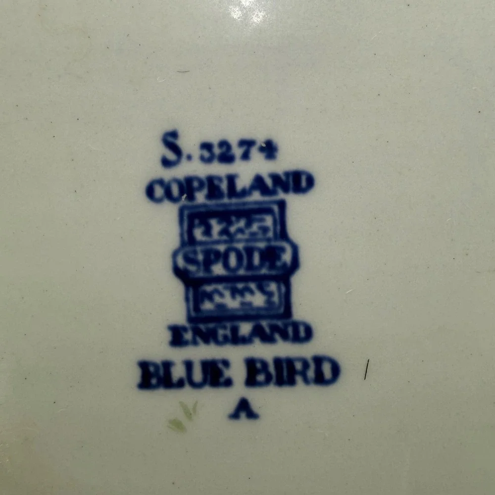 1.a.0.0.7.8 Vtg Copeland Spode Blue Bird S3274 England 6.5
